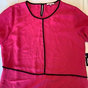 Calvin Klein LS Blouse Pink Sz XL - 029